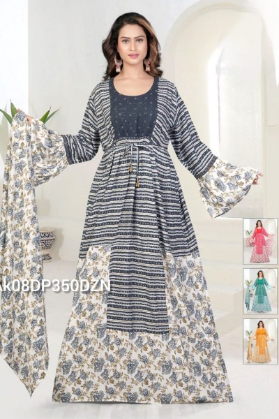 (MOQ 6 PCS) Crocus Egyptian Dress