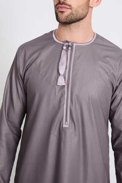 (MOQ 6 PCS) Bilal Men's Thobe