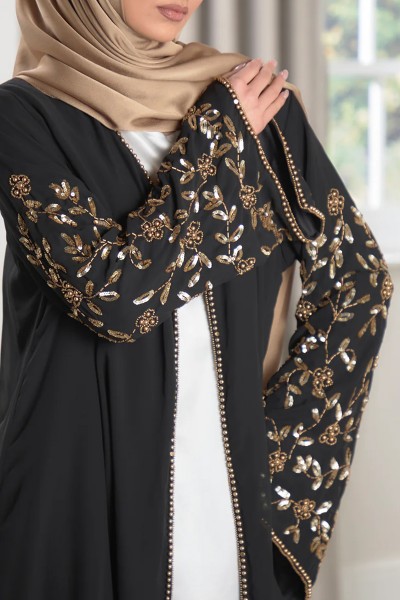(MOQ 6 PCS) Stunning Aziza Designer Abaya