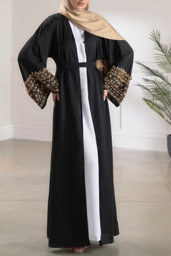 (MOQ 6 PCS) Fancy Alstroemeria Abaya