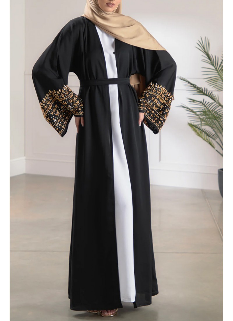 (MOQ 6 PCS) Fancy Alstroemeria Abaya