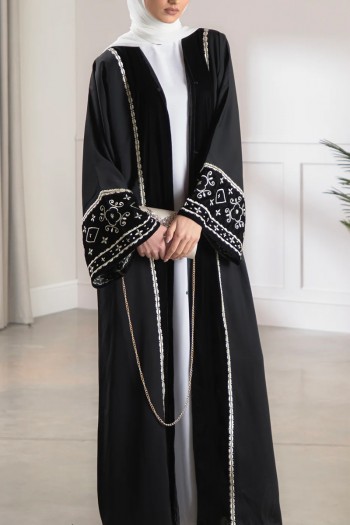 (MOQ 6 PCS) Sequence Amaranthus Abaya