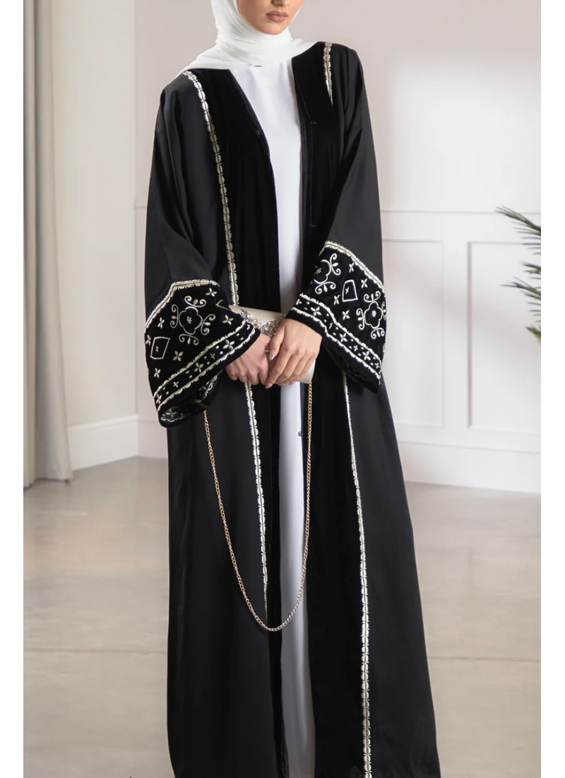 (MOQ 6 PCS) Sequence Amaranthus Abaya