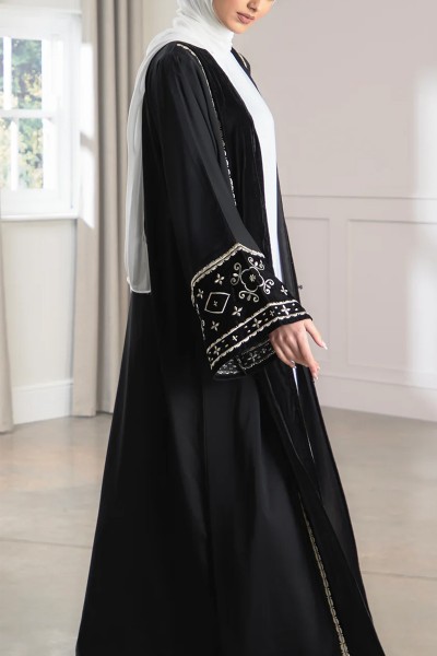 (MOQ 6 PCS) Sequence Amaranthus Abaya