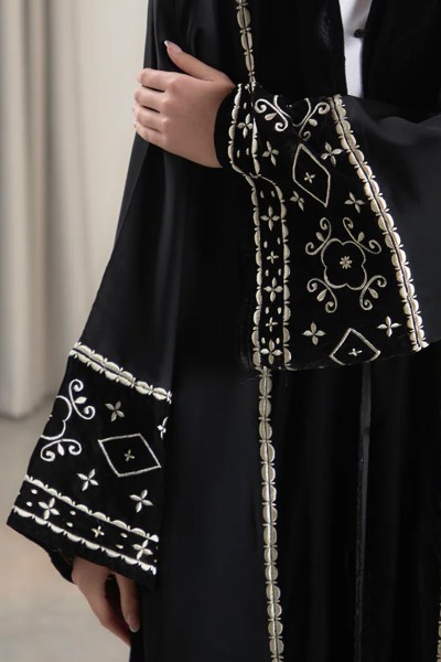 (MOQ 6 PCS) Sequence Amaranthus Abaya