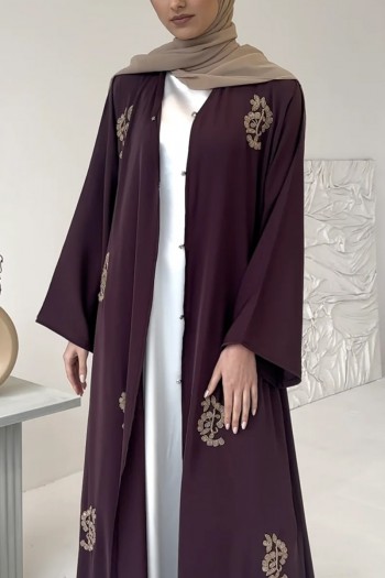 (MOQ 6 PCS) Aamanee Fancy Modest Abaya 