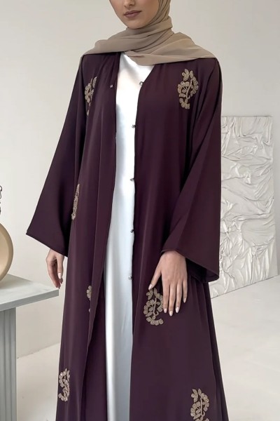 (MOQ 6 PCS) Aamanee Fancy Modest Abaya 