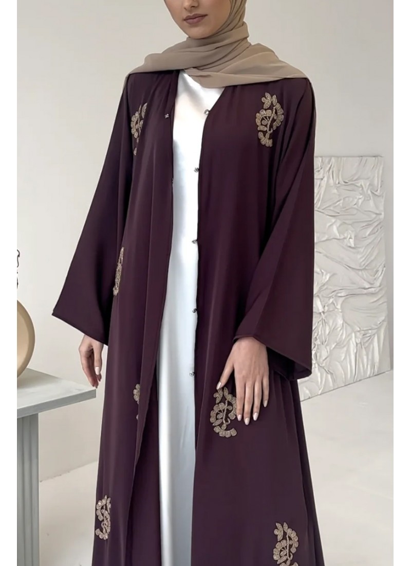 (MOQ 6 PCS) Aamanee Fancy Modest Abaya 