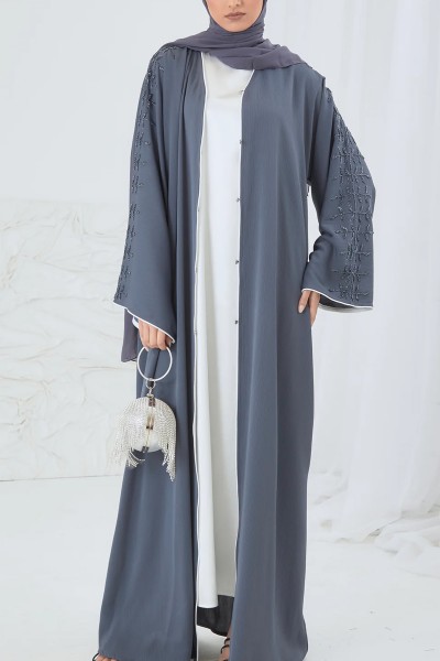 (MOQ 6 PCS) Fancy Modest Aamilah Abaya 