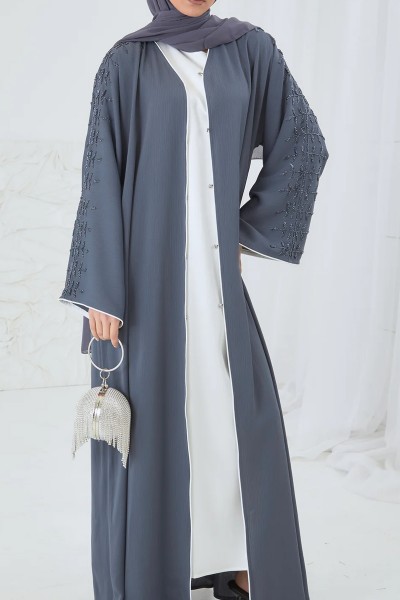 (MOQ 6 PCS) Fancy Modest Aamilah Abaya 