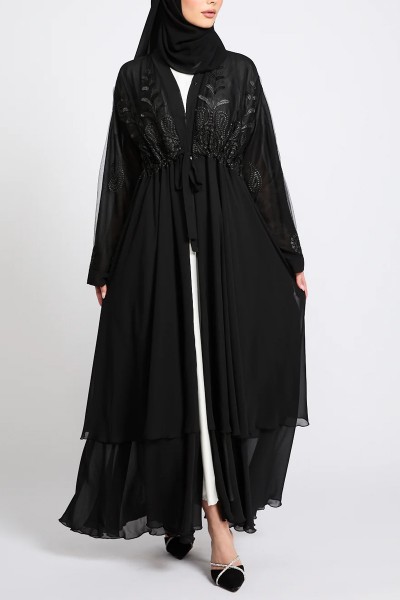 (MOQ 6 PCS) Shinning Beaded Abaya