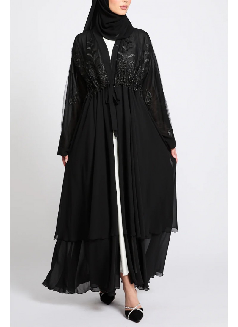 (MOQ 6 PCS) Shinning Beaded Abaya