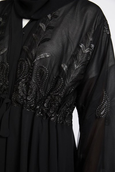 (MOQ 6 PCS) Shinning Beaded Abaya