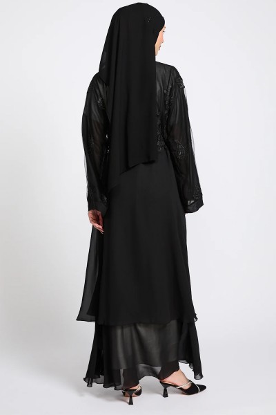 (MOQ 6 PCS) Shinning Beaded Abaya