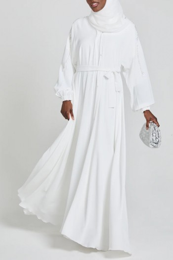 (MOQ 6 PCS) Delicate Modest Abaya