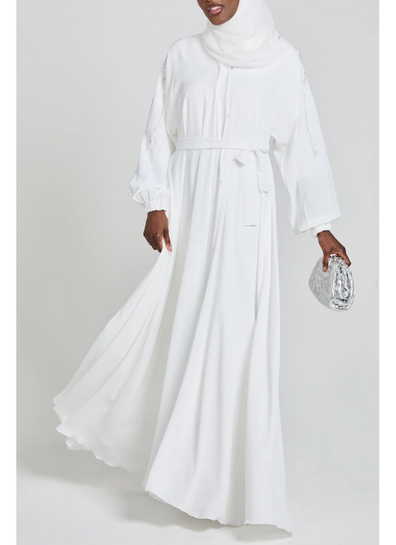 (MOQ 6 PCS) Delicate Modest Abaya