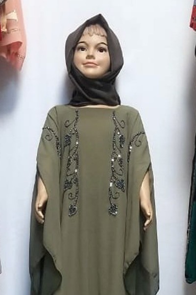 (MOQ 12 PCS) Hayet Kids Abaya