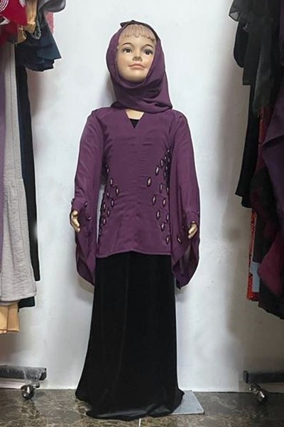 (MOQ 12 PCS) Fuada Kids Abaya