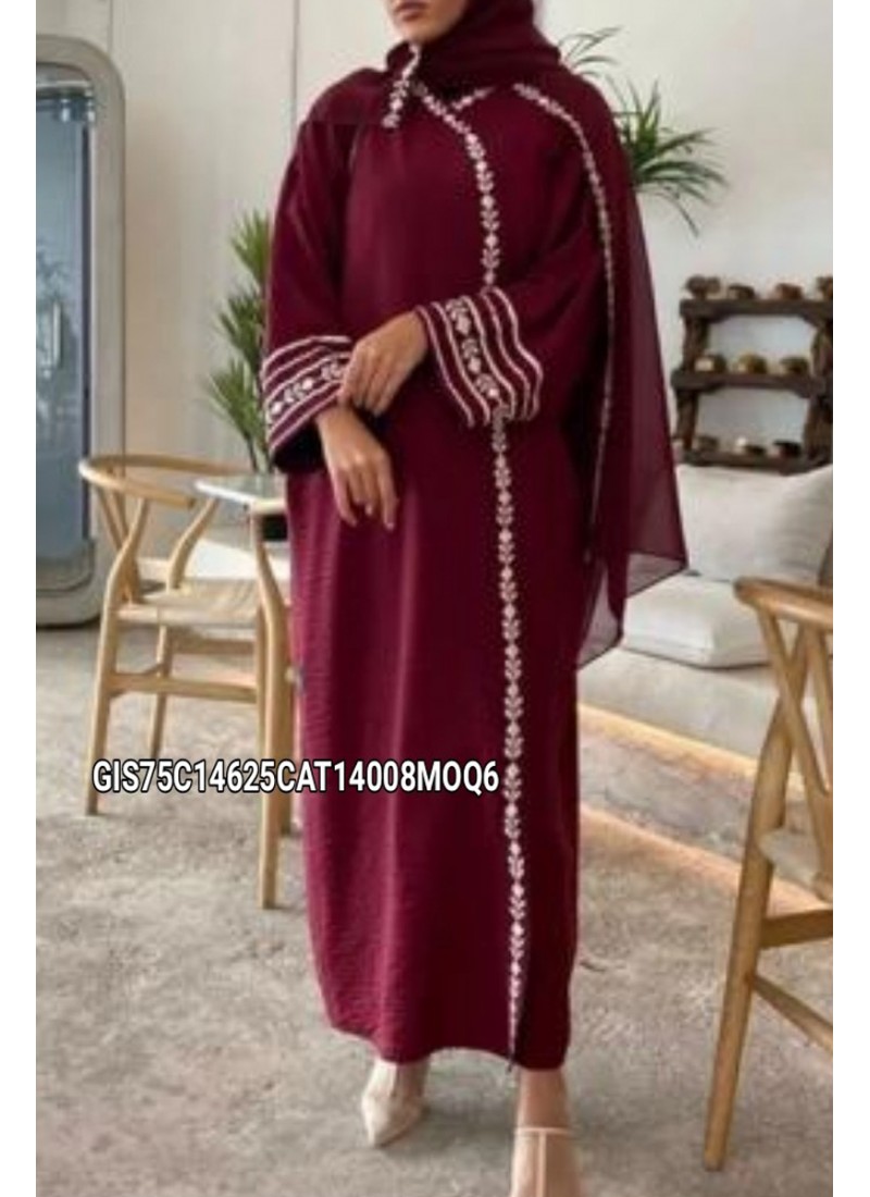 (MOQ 6 PCS) Saaiqa Emb Abaya