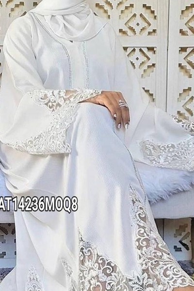(MOQ 8 PCS) Noya Lace Abaya
