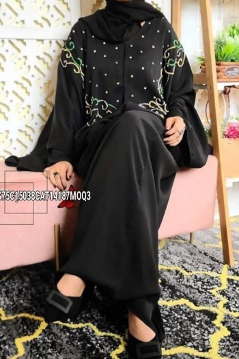 (MOQ 3 PCS) Omyma Abaya