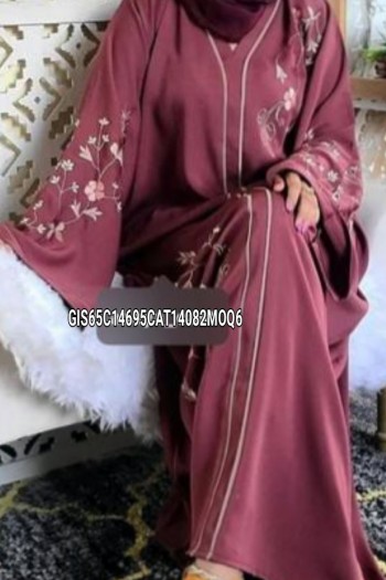 (MOQ 6 PCS) Nagiba Abaya