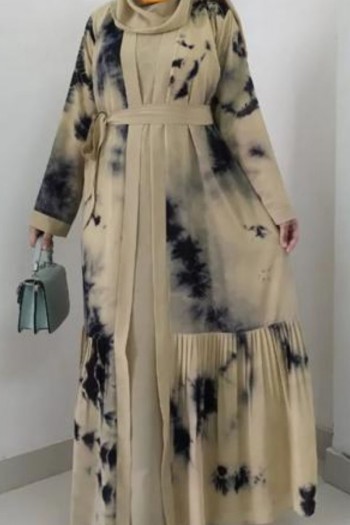 (MOQ 3 PCS) Bold Print Abaya