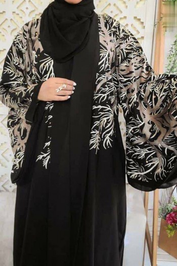 (MOQ 6 PCS) Dahah Emb Abaya