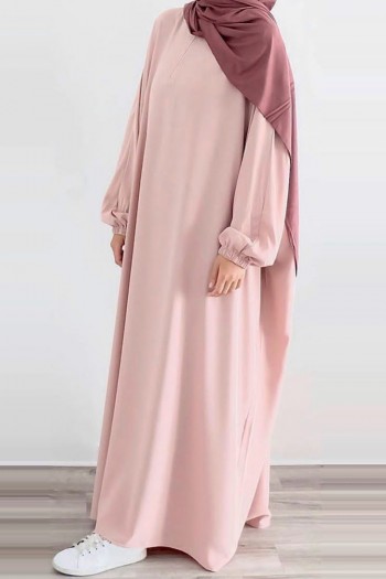 Plain Zipper Abaya (MOQ 6 PCS)