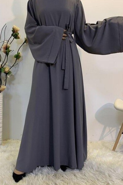 (MOQ 6 PCS) Lila Plain Abaya