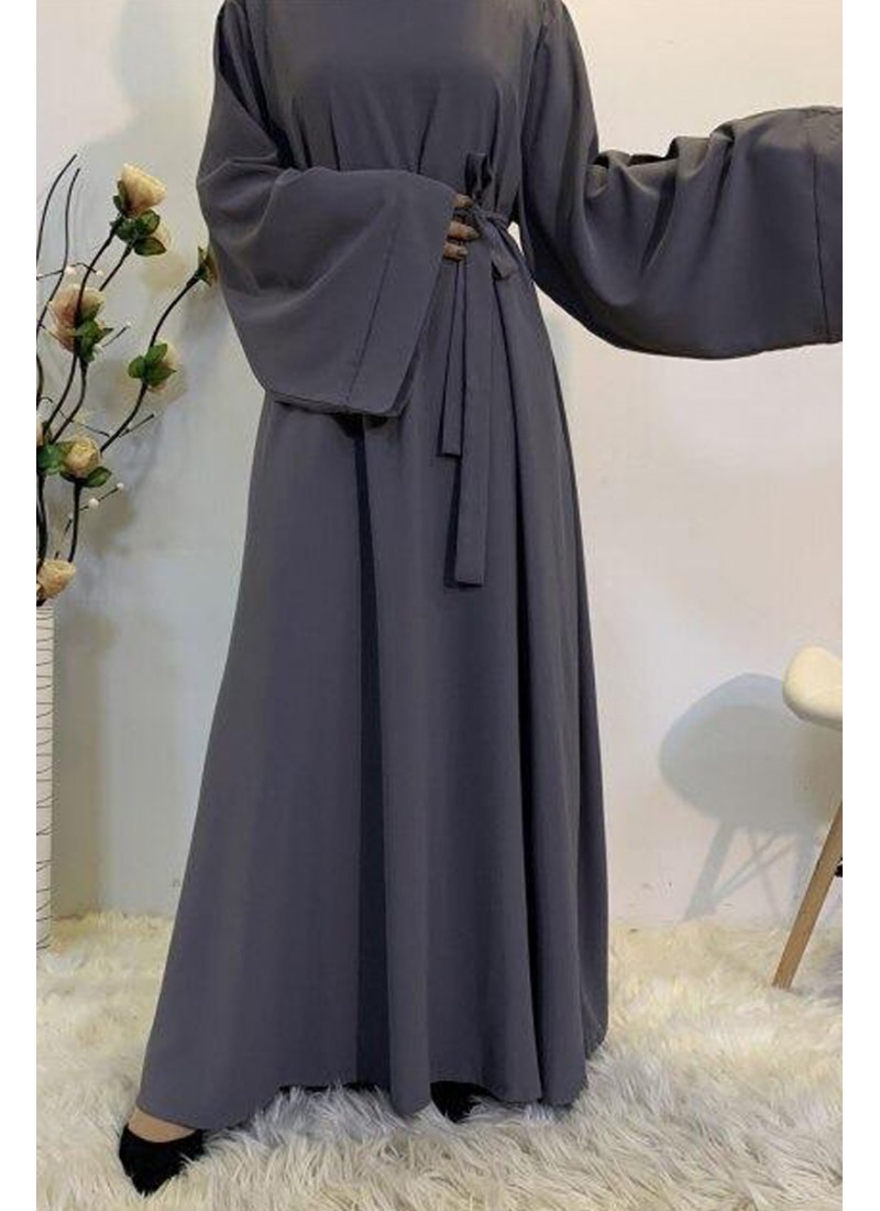 (MOQ 6 PCS) Lila Plain Abaya