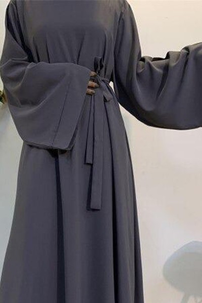 (MOQ 6 PCS) Lila Plain Abaya