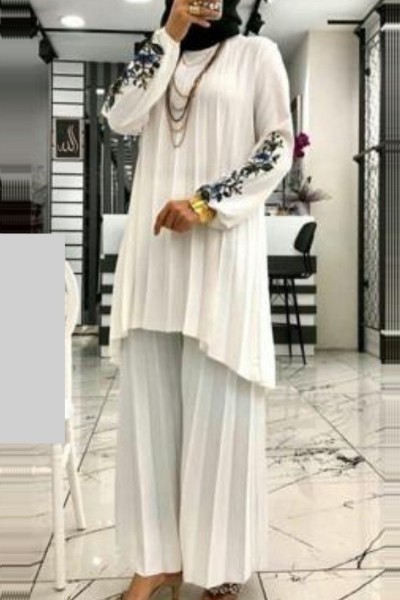 (MOQ 6 PCS) Aadab Emb Abaya