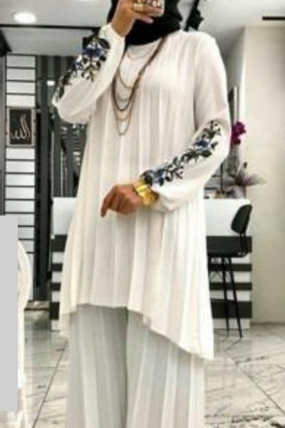 (MOQ 6 PCS) Aadab Emb Abaya