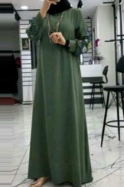 (MOQ 6 PCS) Aaima Emb Abaya