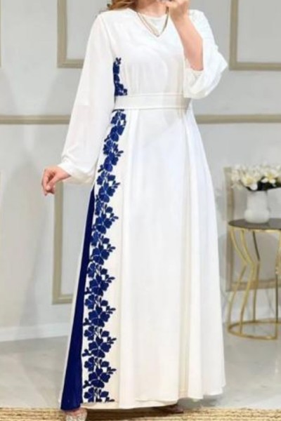 (MOQ 6 PCS) Aasfa Emb Abaya