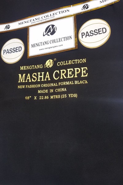 Masha Crepe Formal Black Fabric