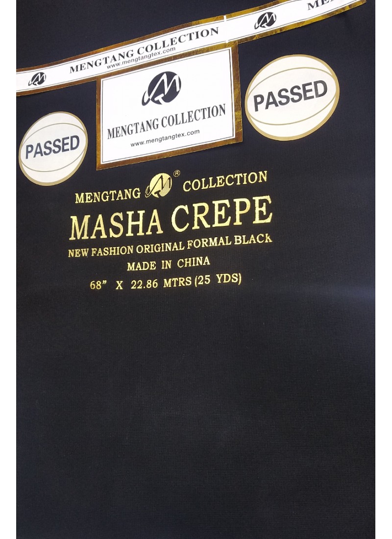 Masha Crepe Formal Black Fabric