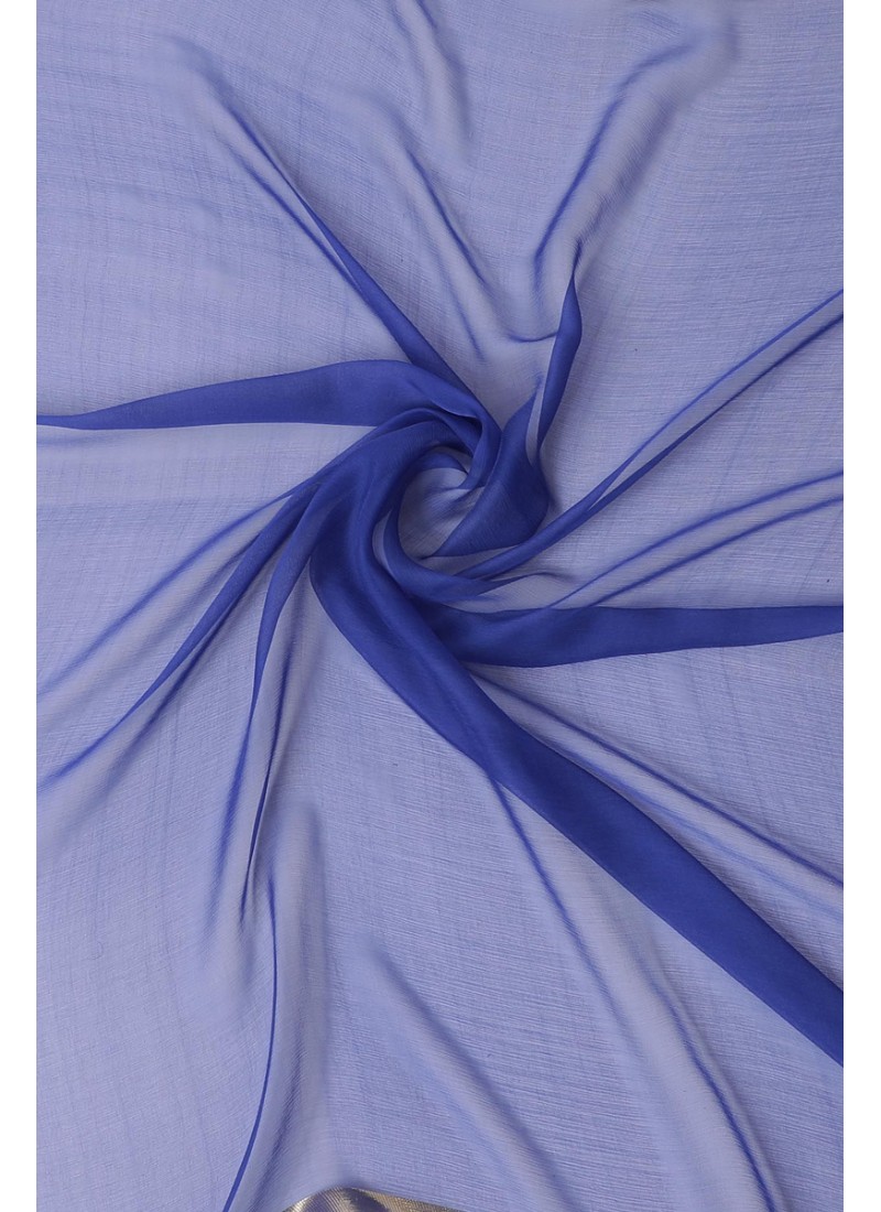 Egyptian Blue Chiffon Fabric