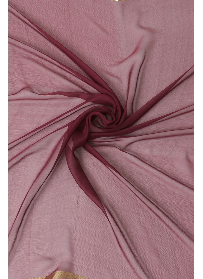 Maroon Chiffon Fabric