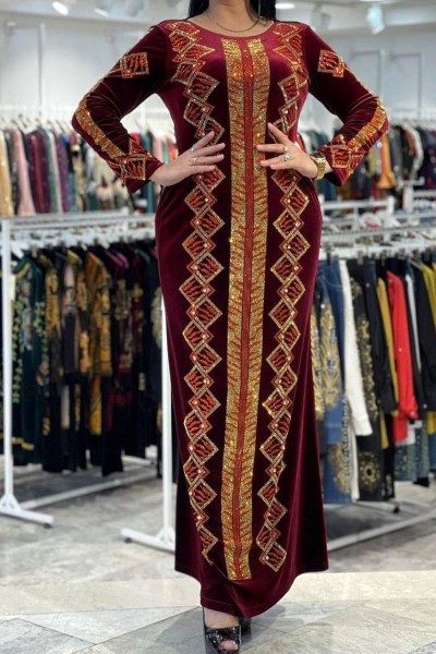 (3 Pieces Set) Adore Crystal Abaya