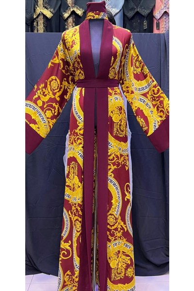 (6 Pieces Set) Oma Print Abaya