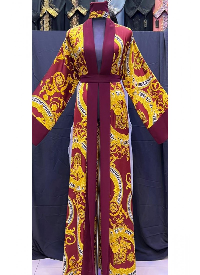 (6 Pieces Set) Oma Print Abaya