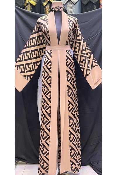 (6 Pieces Set) Salma Print Abaya