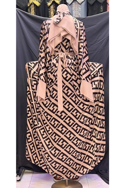 (6 Pieces Set) Salma Print Abaya