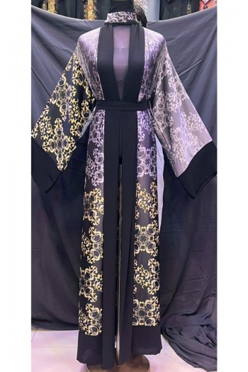 (6 Pieces Set) Dina Print Abaya