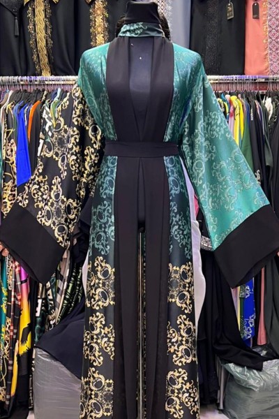 (6 Pieces Set) Heba Print Abaya