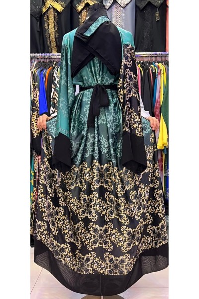 (6 Pieces Set) Heba Print Abaya