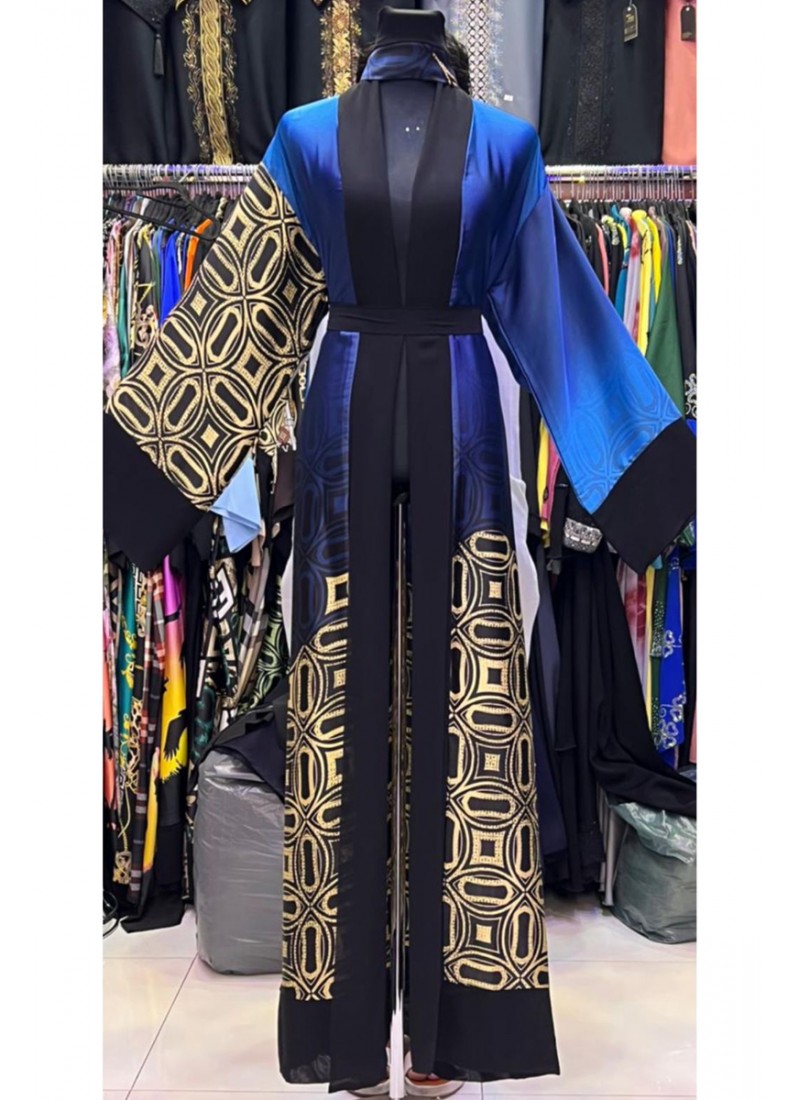 (6 Pieces Set) Maha Print Abaya