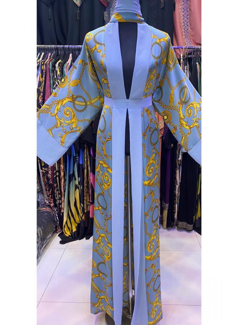 (6 Pieces Set) Nesrine Print Abaya